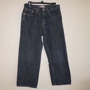 Levi's Loose Straight 569 11 Husky 31 x 27 Black Jeans Very Good Used Condition